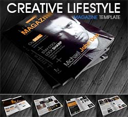 indesign模板－商业杂志(通用型/16页)：Creative Lifestyle Magazine Templat
